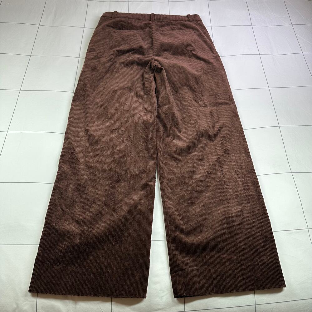 J.Crew Pants Womens 2 Petite Brown Wide Leg Trouser Stretch Corduroy Academia - Picture 3 of 13
